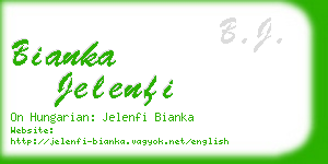 bianka jelenfi business card